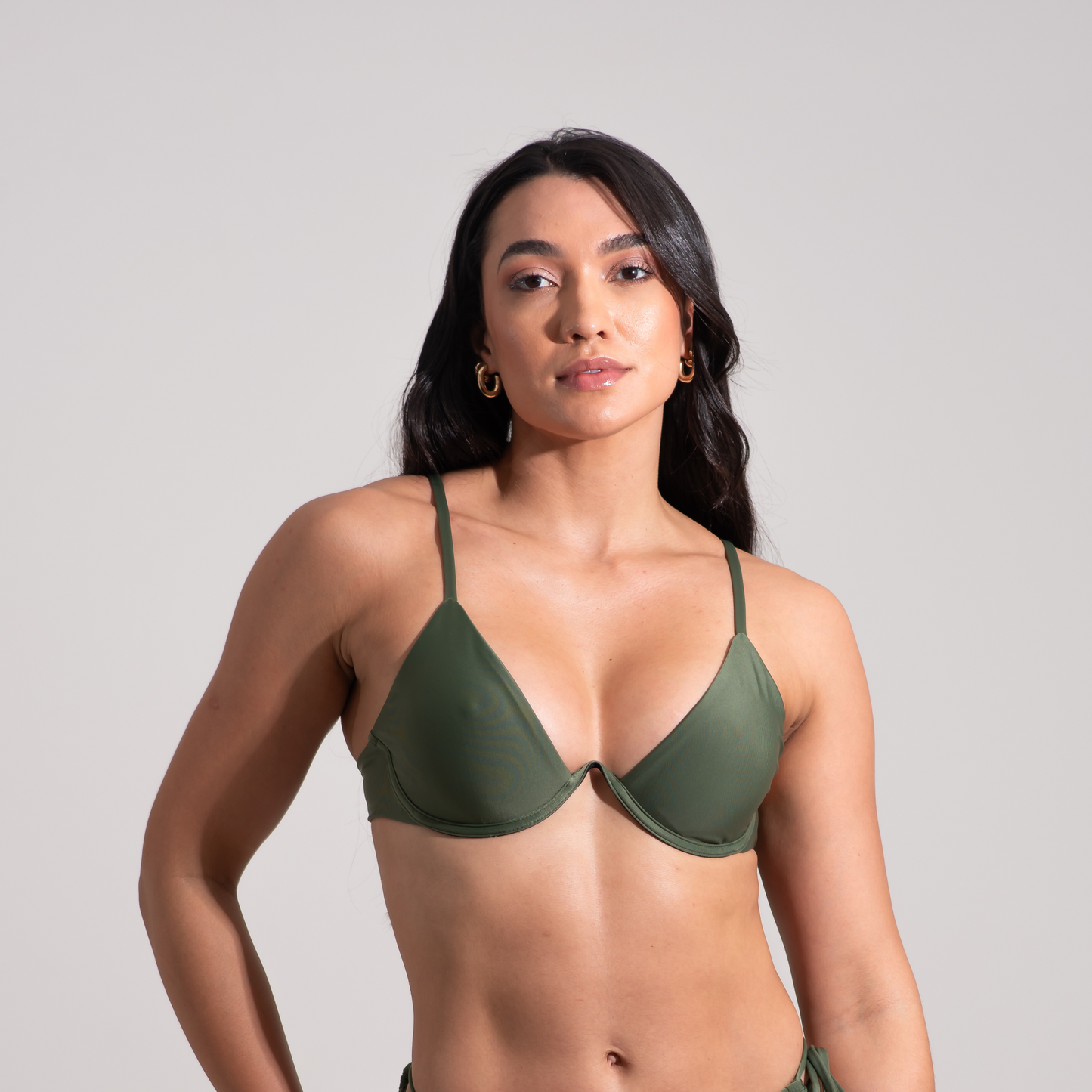 Half Cup Underwire Top - Croco Color