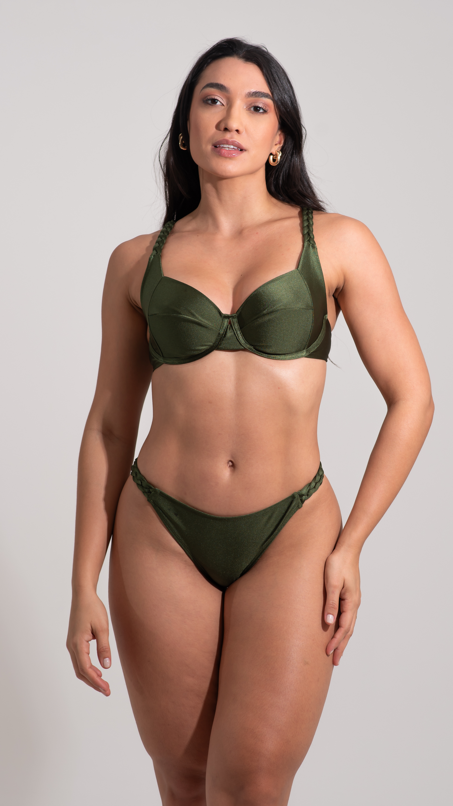 Braided Demi Top - Deep Green