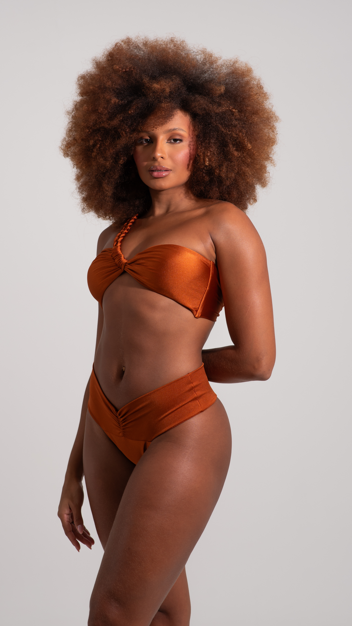 Draped Thong - Rust Color