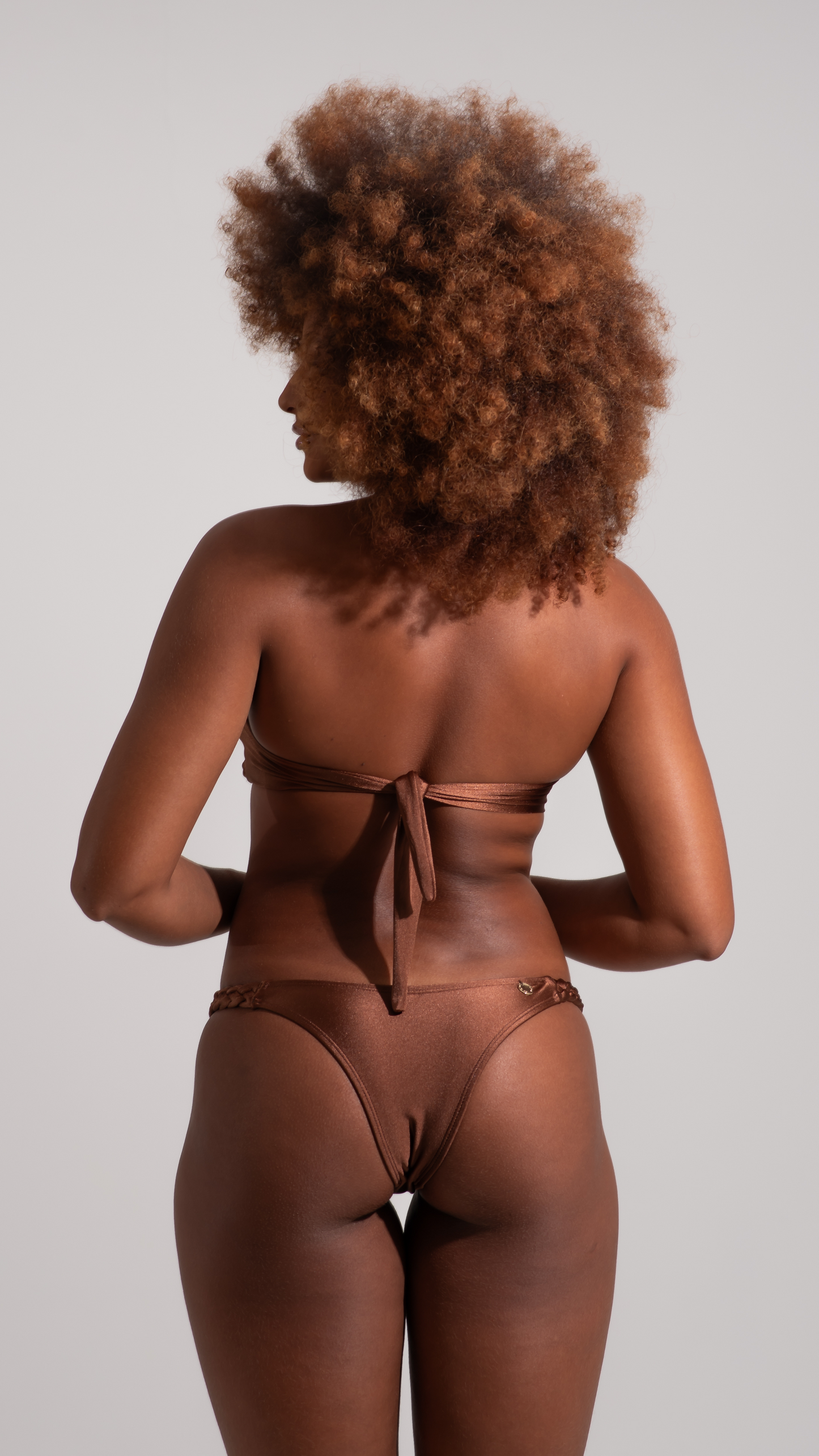 Braided Thong - Coffee Brown