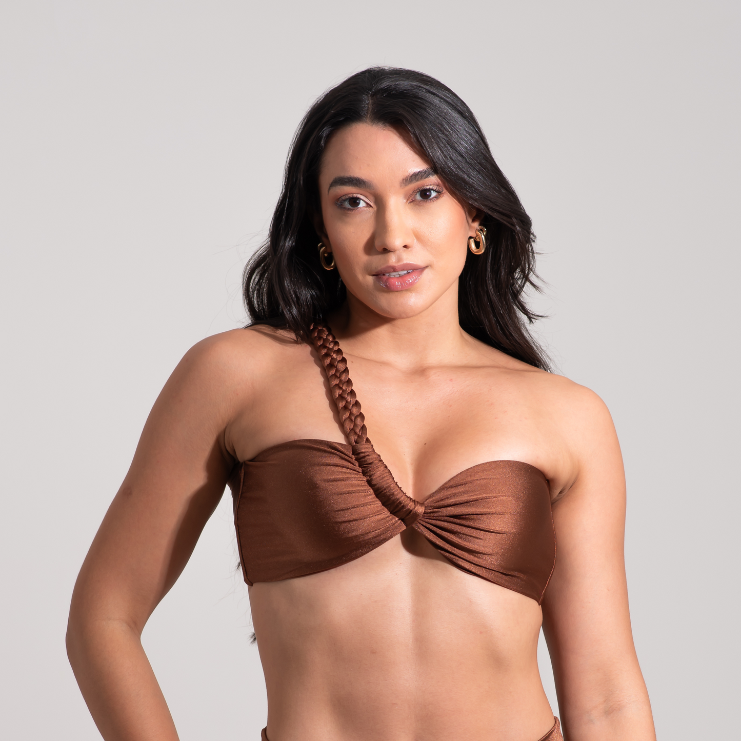 Braided Top - Coffee Brown