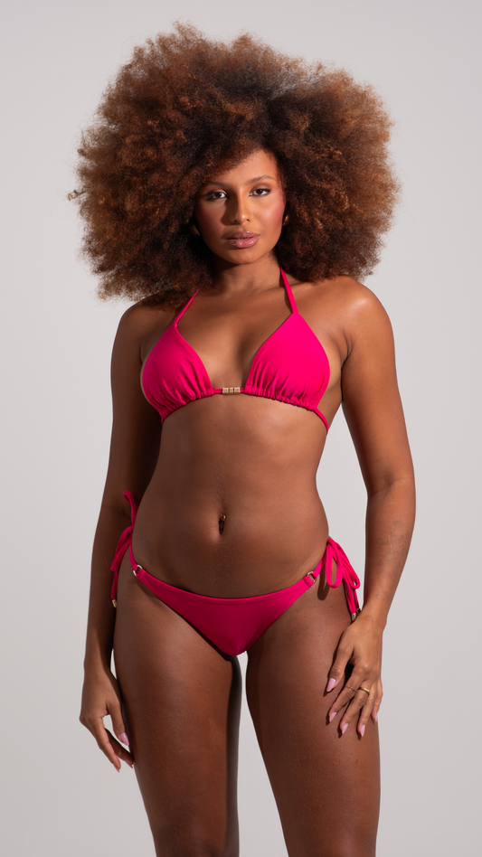 Tie Side Thong - Olinda Pink Color