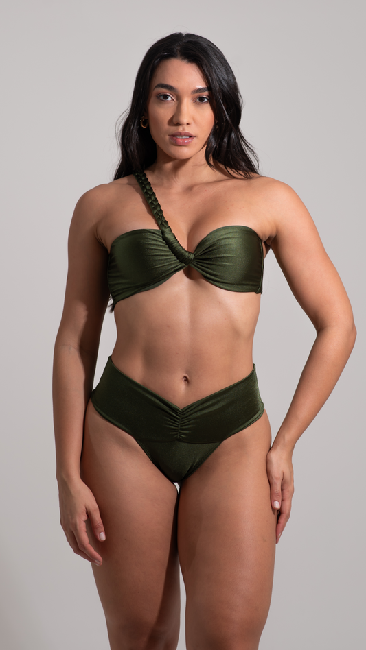 Braided Top - Deep Green